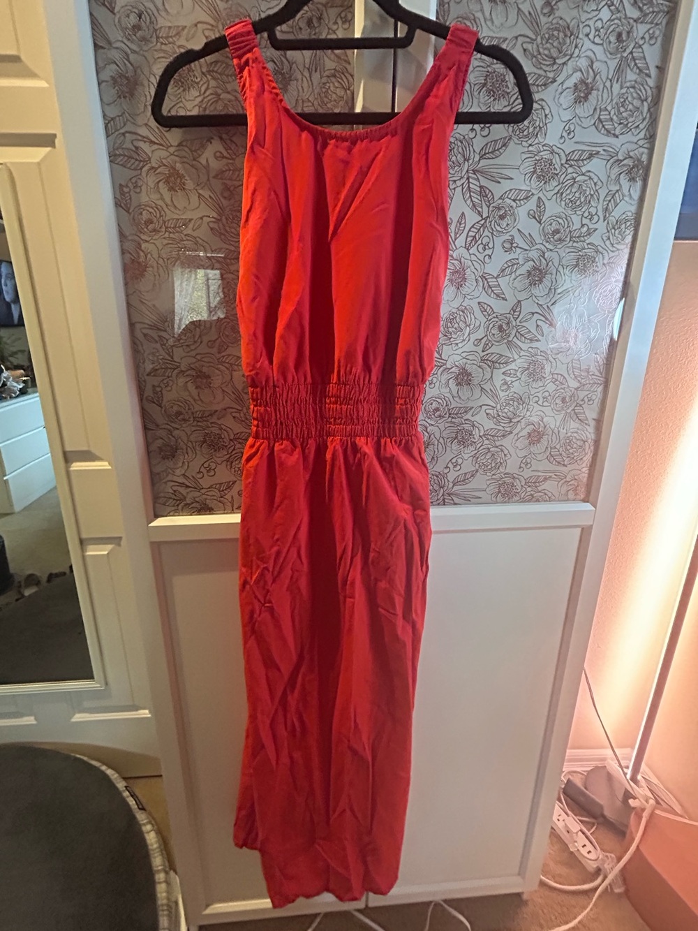 A New Day orange/red Smocked-Waist Maxi Dress